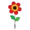 In the Breeze 12 Inch Red Sunflower Wind Spinner with Leaves - Includes Ground Stake - Colorful Flower for your Yard and Garden